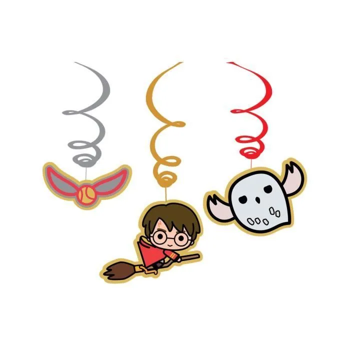 Suspensions - Harry Potter - 6 Suspensions en papier - 60 cm - Décoration de fête - Kawaii-0