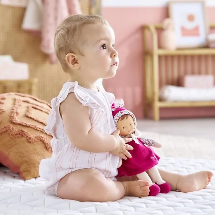 Doudou - COROLLE - Miss Rose Grenadine - 25 cm - senteur vanille - dès la naissance-6