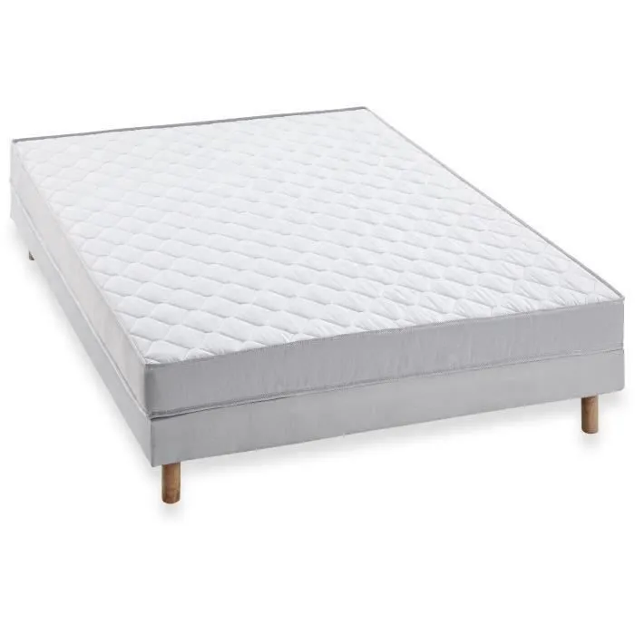 Ensemble Matelas 140x190 cm + Sommier - Mousse - 5 zones - 15 cm - Ferme - DEKO DREAM Airflex-1
