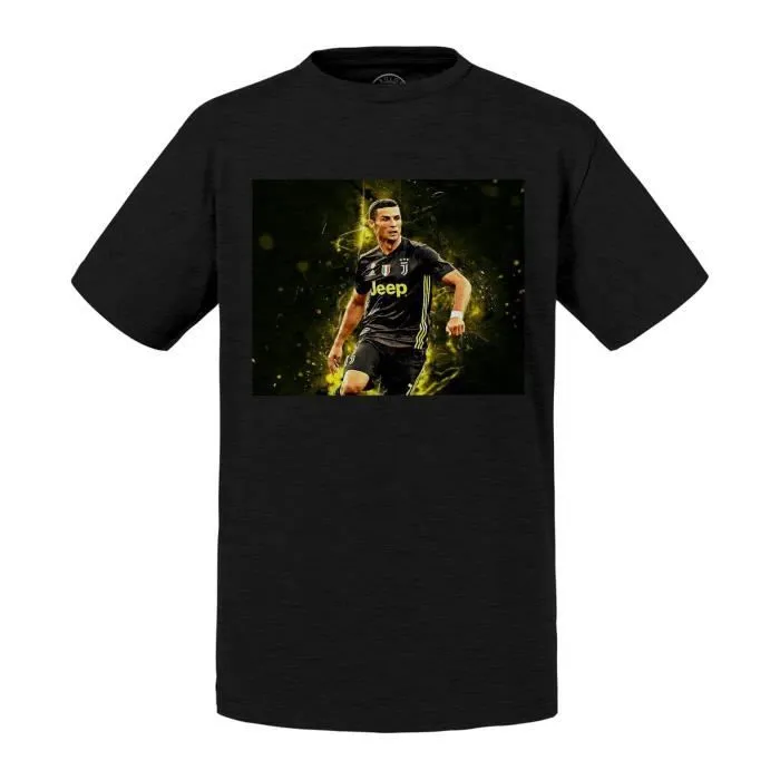 T-shirt Enfant - FABULOUS - Cristiano Ronaldo CR7 - Noir - Manches courtes - Lavable à 60°-0