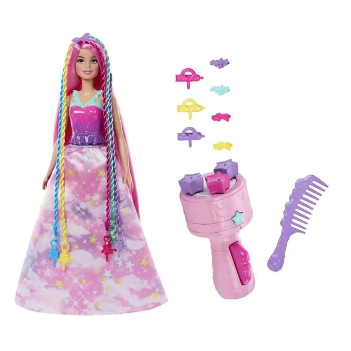 Coffret Barbie - BARBIE - Dreamtopia - Coiffures féeriques - Rose - 3 à 10 ans-0