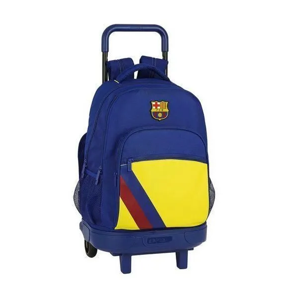 Cartable à roulettes - F.C. Barcelona - Compact - Bleu - Polyester - Amovible-1