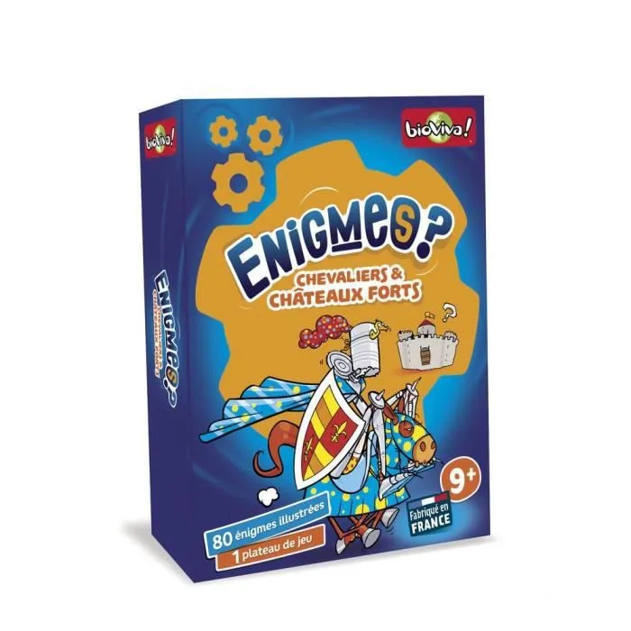 Jeu éducatif - BIOVIVA - Enigmes Chevaliers et châteaux forts - 80 énigmes illustrées - Fabriqué en France-0