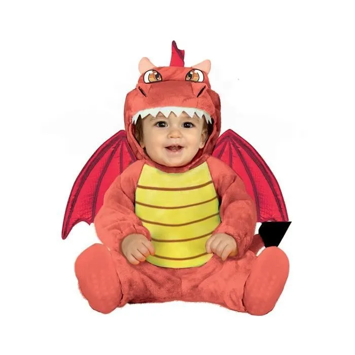 DÉGUISEMENT DRAGON ROUGE BÉBÉ-0