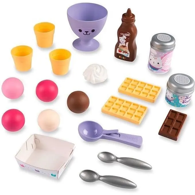 Gabby et la Maison Magique - Marchande de glaces - Smoby - 20 Accessoires - Fabriqué en France-1