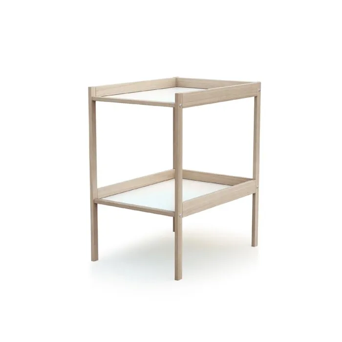 WEBABY Table à langer 1 étagère en bois  Hêtre Brut - Taille unique-1
