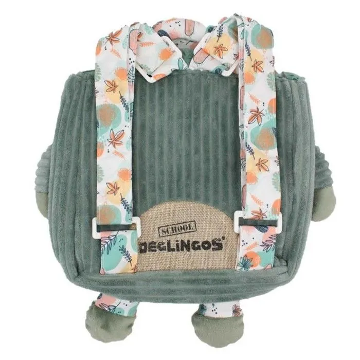 Sac à dos - Les Déglingos - Chillos le paresseux - Velours côtelé - Bretelles réglables - 25x25x5 cm-1