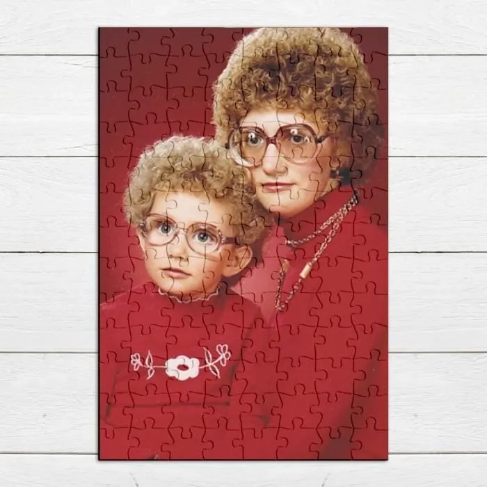 Puzzle Classique - FABULOUS - Photo Retro Mere & Enfant Pull Rouge - 100 Pièces - Intérieur - Mixte - Adulte-3