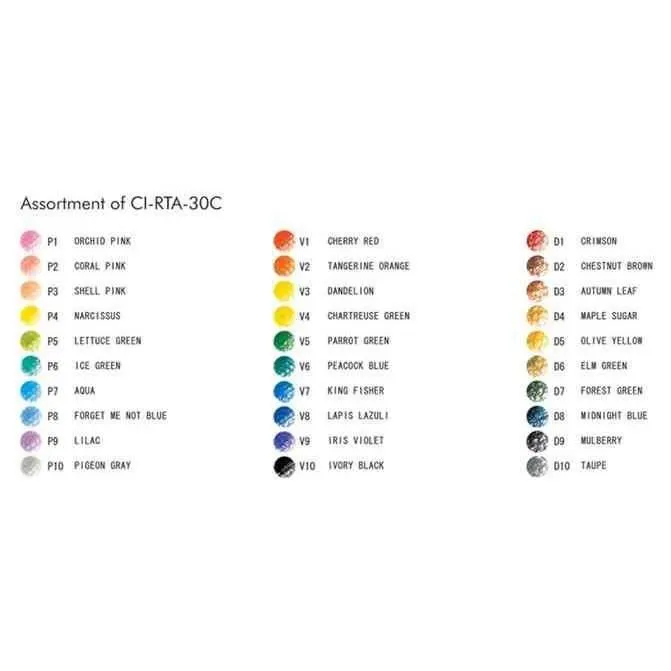 Kit de crayons - TOMBOW - Assortiment de 30 - Couleurs variées - Crayons de grande valeur - Mixte-1