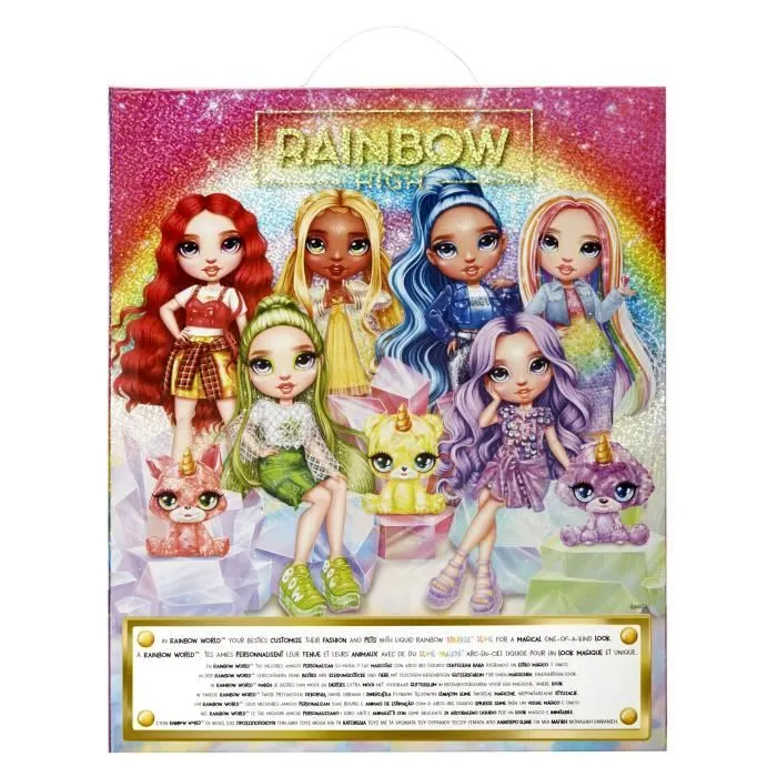 Rainbow High Poupée Mannequin avec Kit de Slime et Animal de Compagnie - Amaya (Rainbow) - Poupée Pailletée 28 cm avec Kit de Slime-6