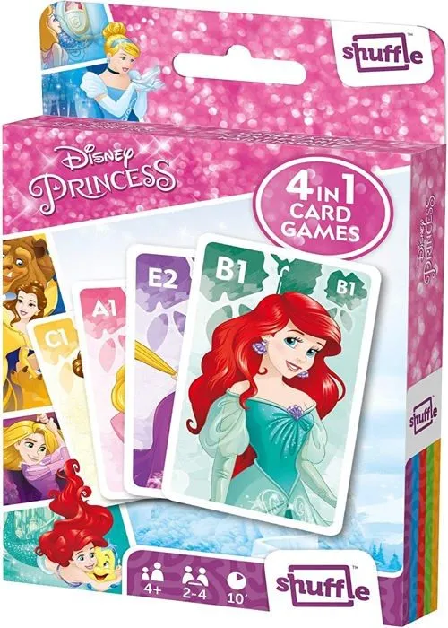 Shuffle jeu de cartes 4 Disney Princessen 1 carton de 32 pièces-1