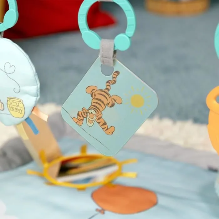 DISNEY BABY -WINNIE- Tapis de sol éveil bébé évolutif, arche en bois pliable avec jouets sensoriels, miroir-6