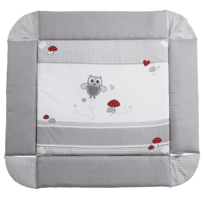 ROBA Tapis d'Éveil Évolutif "Adam et Eule" 4 en 1 - Gris imprimé chouette-2
