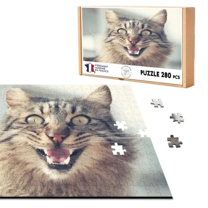 Puzzle Classique - FABULOUS - Chat Brun Tigré qui Parle - 280 Pièces - Adulte - Intérieur-0