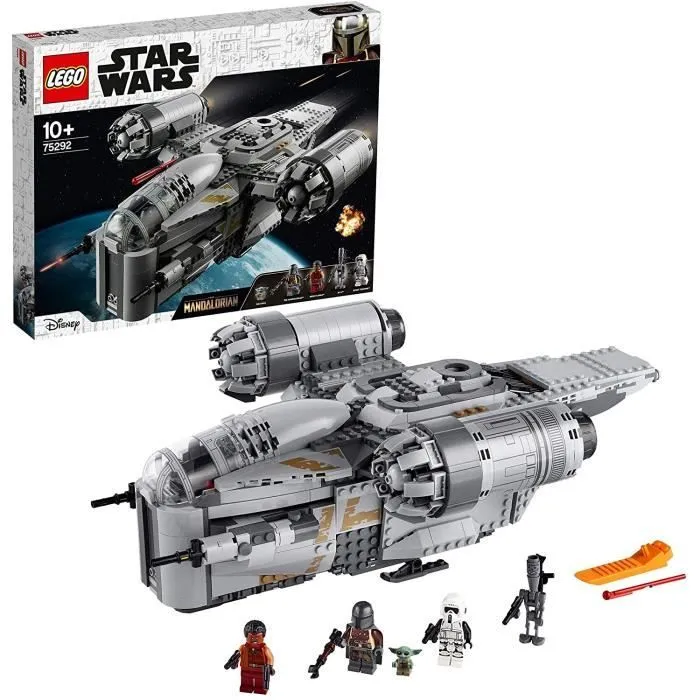 LEGO 75292 Star Wars The Mandalorian Chasseur de Primes - Navette de Transport Vaisseau de Jouet Spatial avec la figurine de l'Enfan