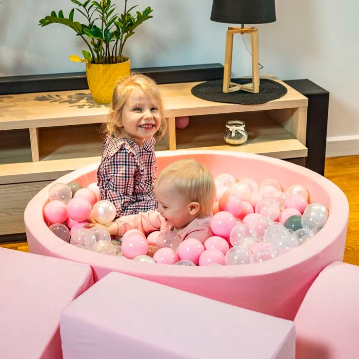 KiddyMoon Aire De Jeux Avec Piscine À Balles rose 641-4