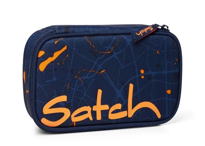 satch Trousse à crayons bleu orange pour fille et garçon - Schlamperbox Urban Journey 133546-0