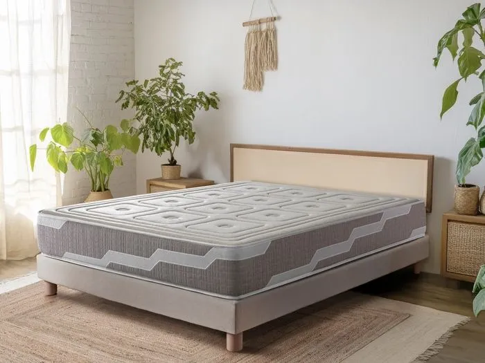 Matelas naturel 135X190 ORGANIC NATURA, Épaisseur 22 CM, 100% Coton et lin, relaxation musculaire, durable et ergonomique. Fermeté 3-1