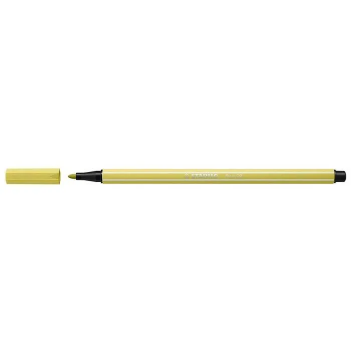 Lot de 6 Stylos feutre Pen 68, jaune moutarde-1