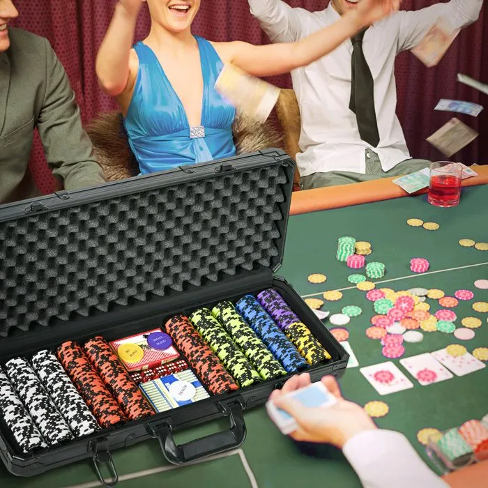 SPORTNOW - Mallette de Poker - Plastique - 57.5x24x10.5cm - Noir-1