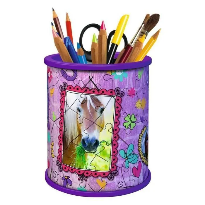 Ravensburger puzzle 3D pot à crayon chevaux 111756-1