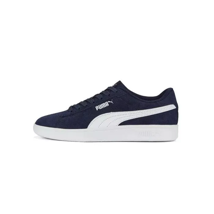 Baskets - PUMA - Smash 3.0 Sd Jr - Cuir velours - Semelle caoutchouc - Mixte enfant-0
