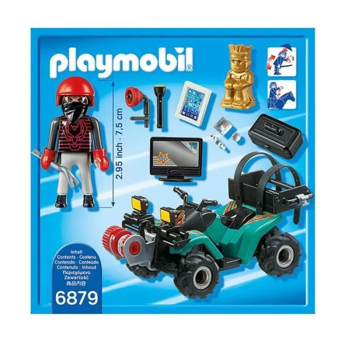PLAYMOBIL 6879 - City Action - Quad avec Treuil et Bandit-1