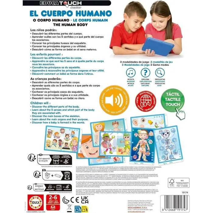 Tablette interactive pour enfants Educa Educa Touch Junior: El Cuerpo Humano-3