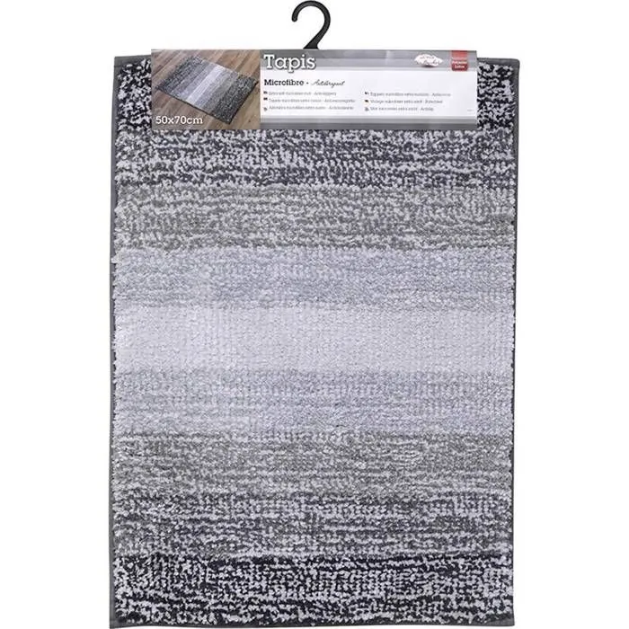 TAPIS CHINE MICROFIBRE 50X70CM - DEGRADE GRIS - Tendance-0