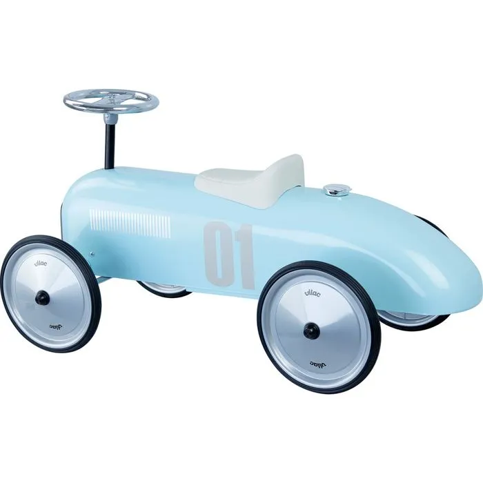 Vilac - Porteur voiture vintage bleu tendre-1
