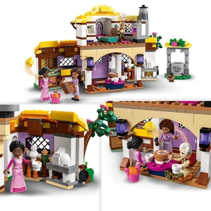 LEGO® Disney Wish 43231 La Chaumière d’Asha, Maison de Poupées avec Mini Poupées Asha, Sakina et Sabino et Figurine Star-2