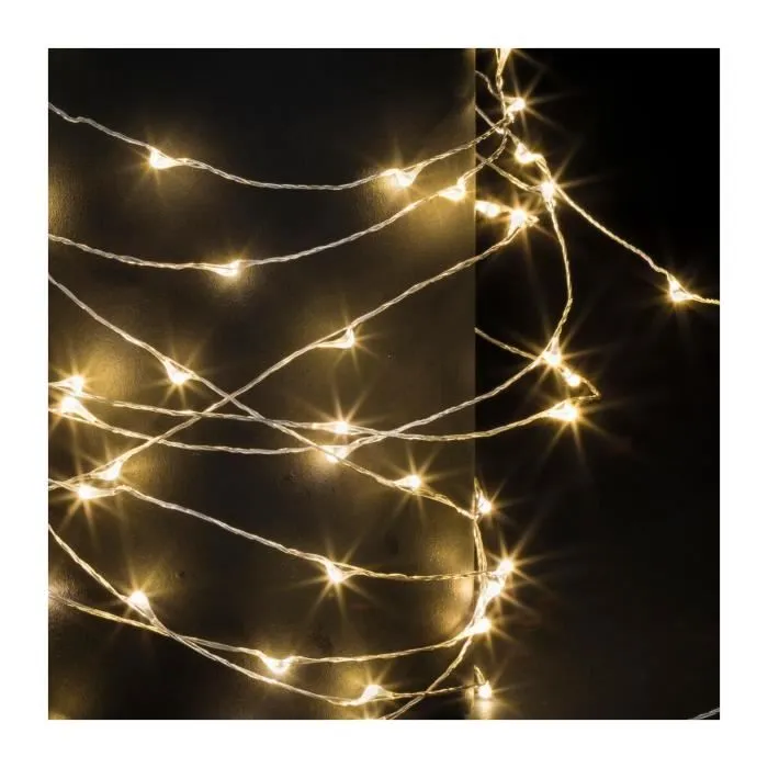 Guirlande lumineuse - FEERIC LIGHTS & CHRISTMAS - 20m - 200 LED - Blanc chaud - Extérieur-0