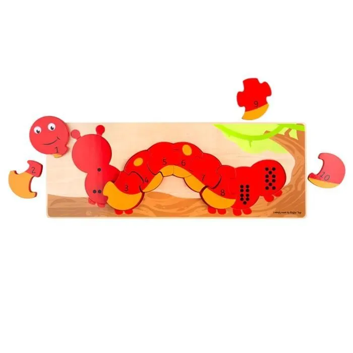 Bigjigs Toys - Puzzle des chiffres Chenille - BIGJIGS-1