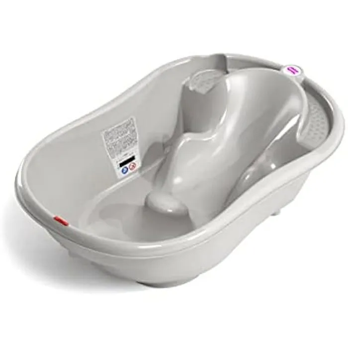 OKBABY Onda - Baignoire pour le Bain du Nouveau-né 0-12 Mois, Design Ergonomique - Taupe-0