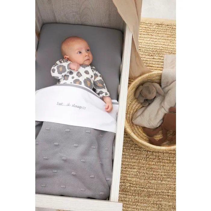 Meyco Baby Uni drap-housse berceau - jersey - grey - 40x80/90cm-4