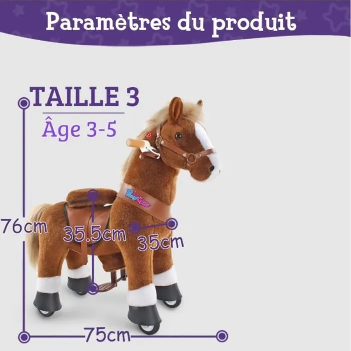 PonyCycle® - Kart à Pédale Extérieur Intérieur avec Frein - Jouet Poney Cheval à monter - Buggy à Pédale Garçon Fille Cadeau Noël-2