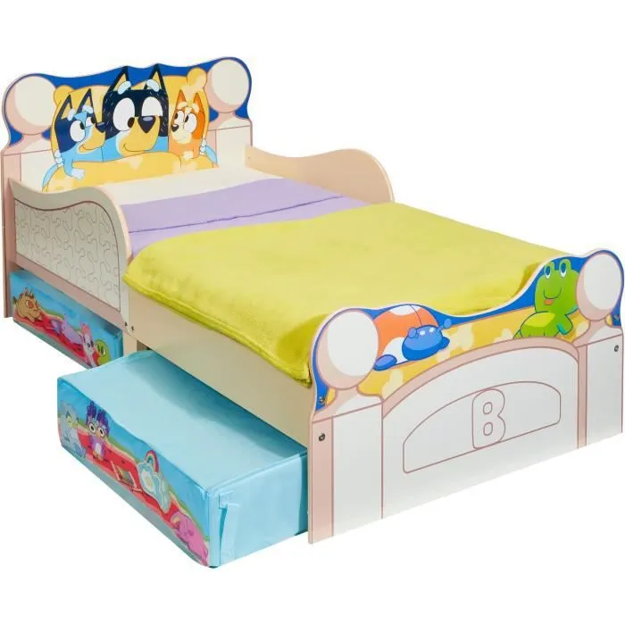 Lit pour enfants avec espace de rangement sous le lit BLUEY-3