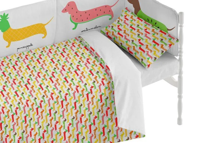 Pooch - 2004 C - Housse de couette de lit et oreiller, Coton, multicolore, 145x 115x 3cm-1