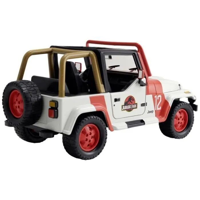 JADA TOYS Jurassic Park 1992 Jeep Wrangler 1:24 Modèle réduit de voiture-1