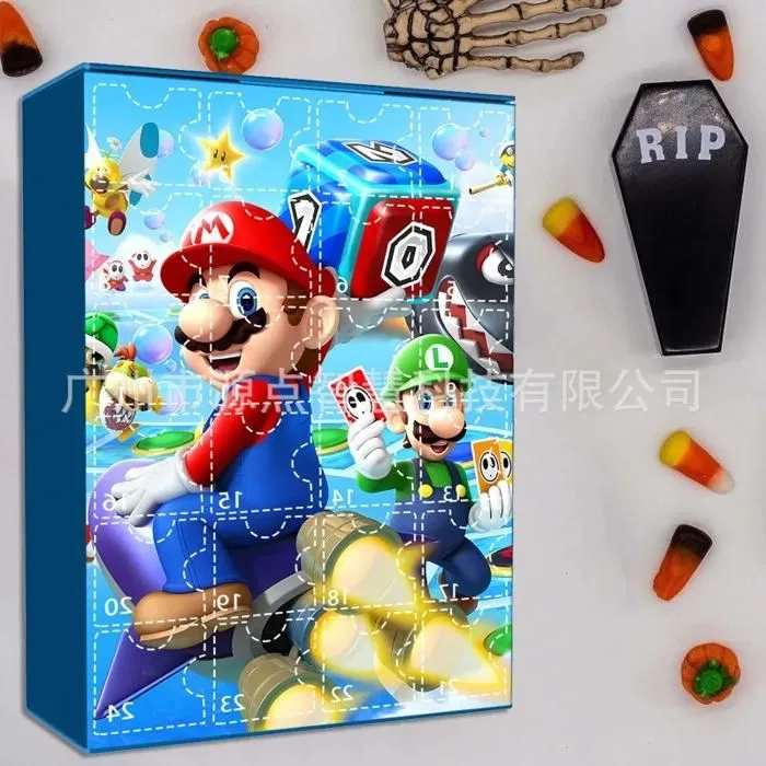 Calendrier de l'Avent 2024 Mario avec 24 Cadeaux de Noël pour Enfants et Fans Noël Festif !-2