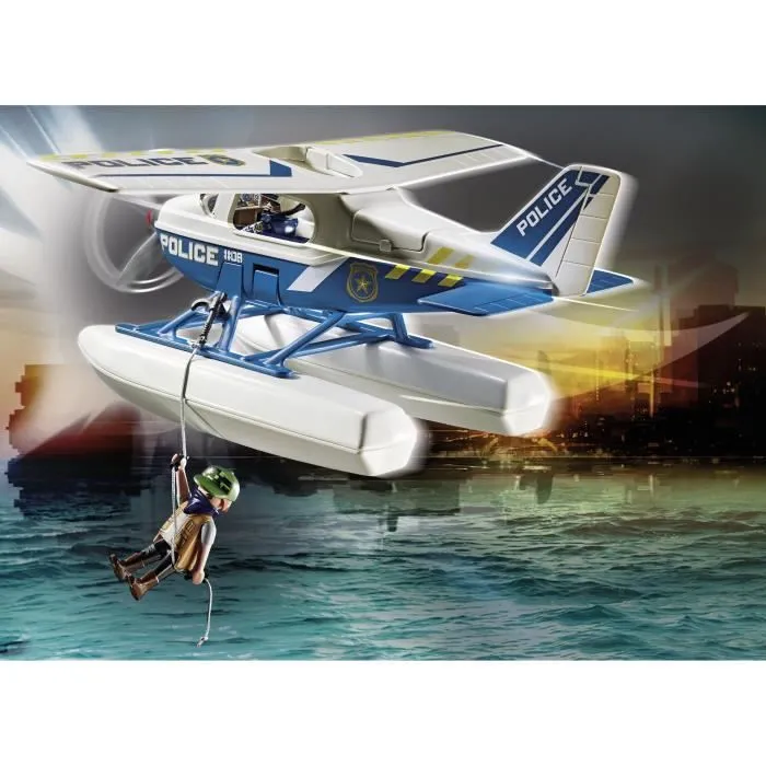 PLAYMOBIL - 70779 - Hydravion de police et bandit - Bleu - Playmobil City Action - 33 pièces-8