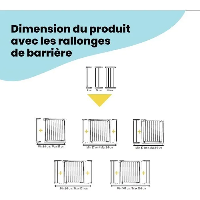 Barrière de sécurité enfant Easy Close Metal - SAFETY 1ST - Réglable de 73 à 80 cm - Anthracite - Métal-1