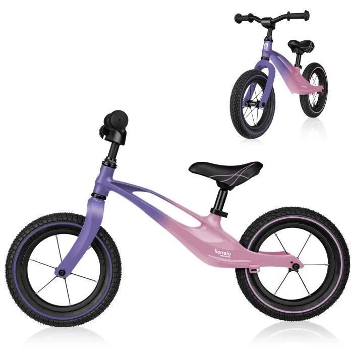 Draisienne LIONELO Bart Air - Vélo pour enfant - Légère - Réglage du guidon et de la selle - Rose-0