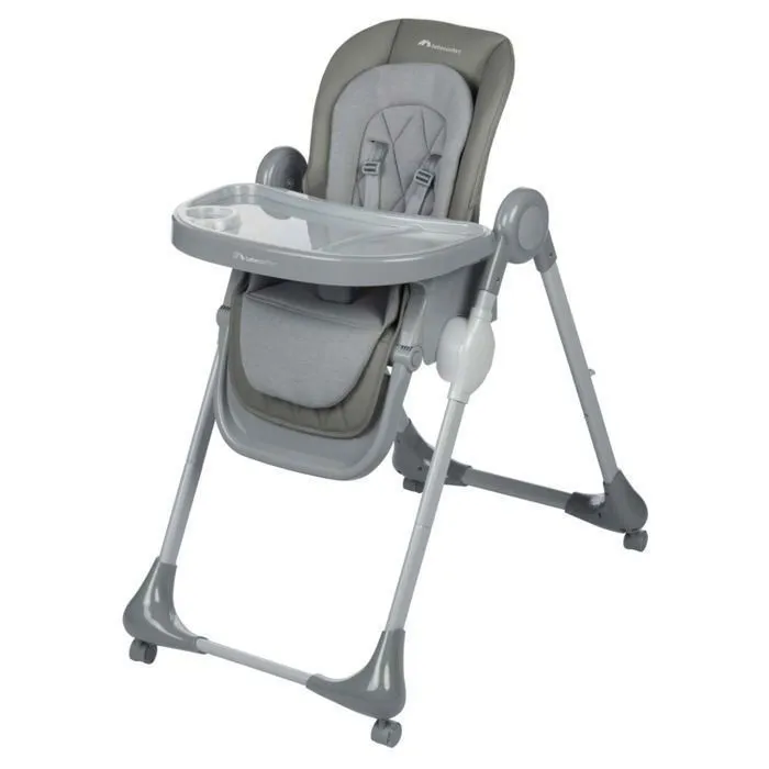 BEBECONFORT OLEA Chaise haute bébé, évolutive, multi-positions; de la naissance à 3 ans (15 kg), Mineral Gray-0