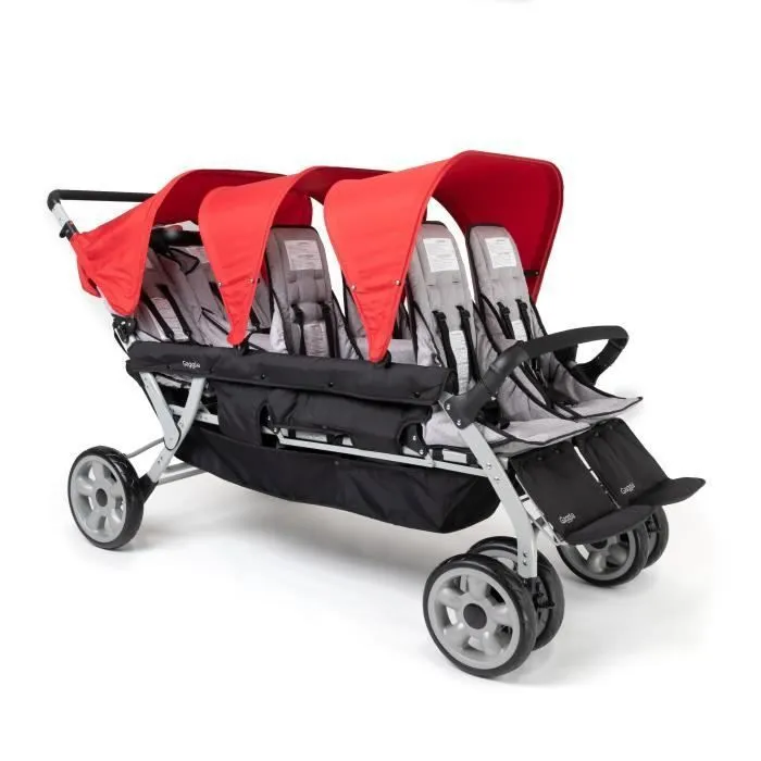Poussette multiple - GAGGLE - Jamboree - 6 places - Rouge-0