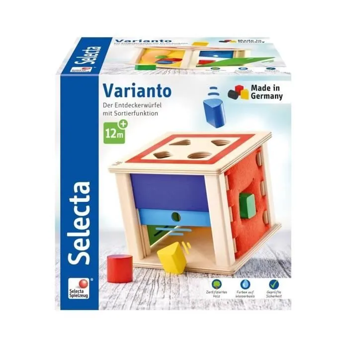 Jeu de construction en bois Selecta Varianto - 15 cm-1