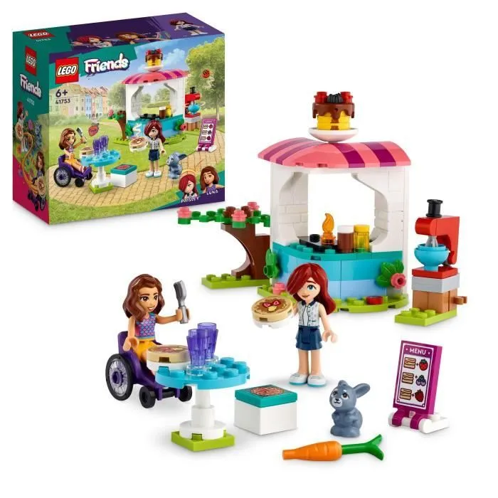 LEGO® Friends 41753 La Crêperie, Jouet Créatif avec Figurine de Lapin, Cadeau Enfants 6 Ans-0