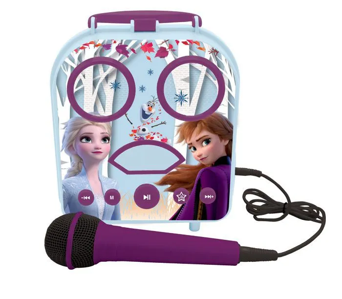 Karaoké enfant - LEXIBOOK - Mon Karaoke Secret Portable Reine des Neiges - Fonction karaoké et enceinte portable-0