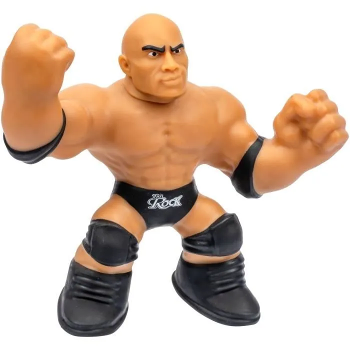 Figurine extensible - GOO JIT ZU WWE - The Rock - 11 cm - Texture élastique - Extensible 3x-1