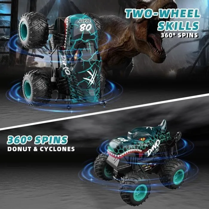 Véhicule radiocommandé - Jouets garçon - Monster Truck 1:20 - 20 km/h - Lumières LED - Danse améliorée-2